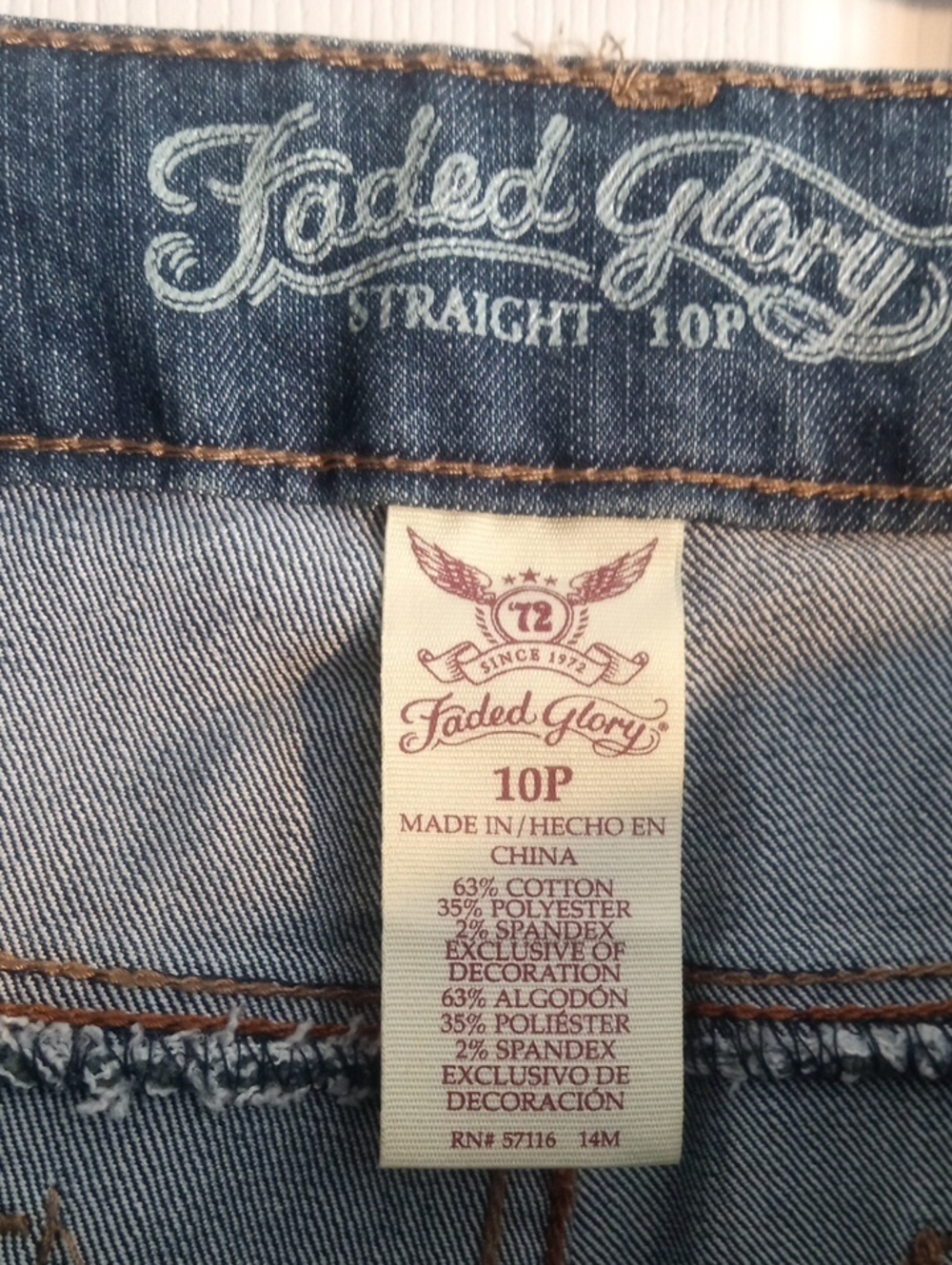 FADED GLORY STRAIGHT DENIM - Picture 9 of 10